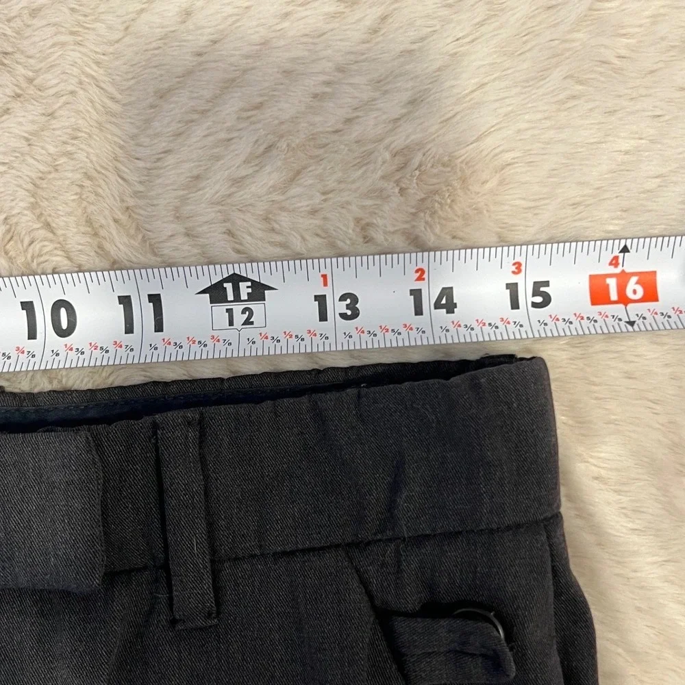 Prada Womens Trousers Cuffed Straight Leg Dark Grey Size 38